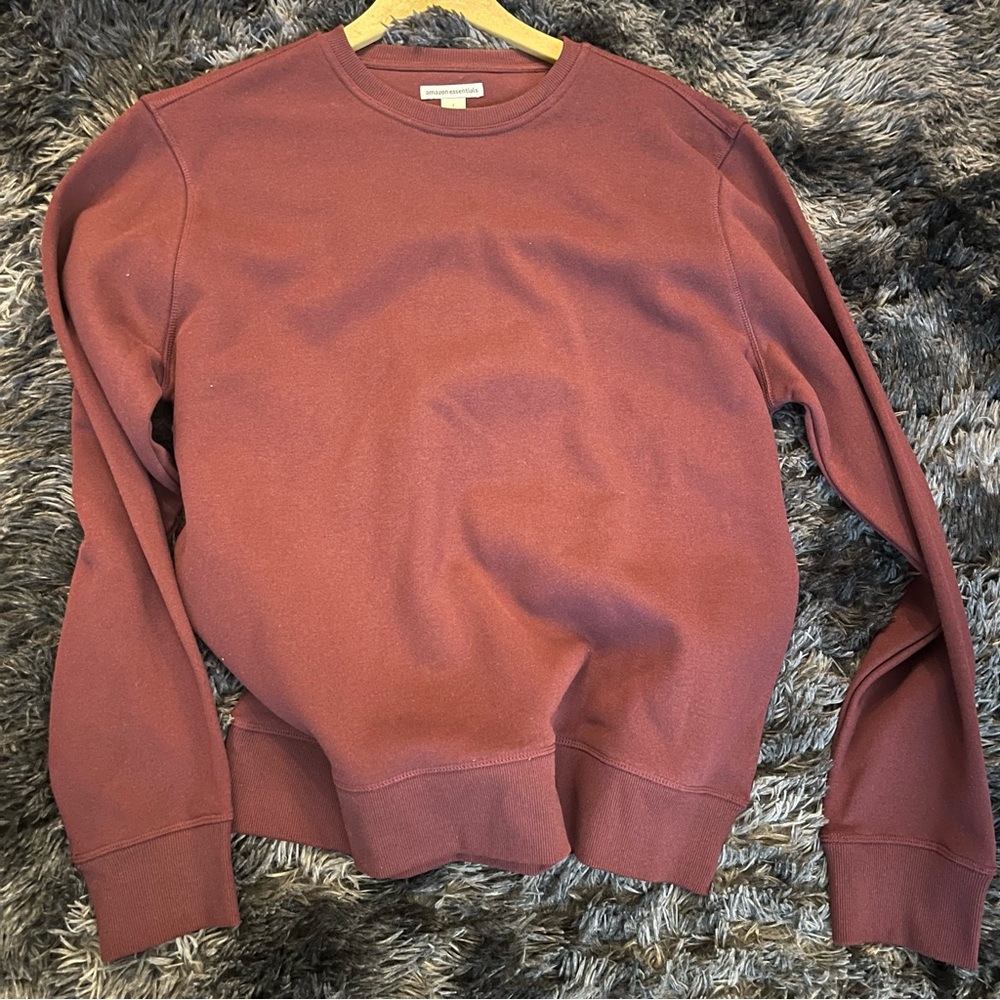 Amazon Essentials Burgundy Crewneck Top